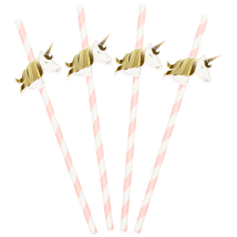 Mesa Bella - Paille En Carton Licorne X6 Mesa Bella - Le Lot De 6 Pailles En Carton