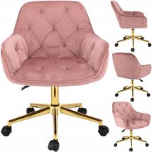 Fauteuil Largo Rose Sur Pied Doré