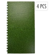 Set De Tapis De Sol Impression De L'herbe 4 Pcs Vert Xq Max