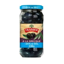 Olives Noires Dénoyautées À La Grecque -25% Sel Tramier