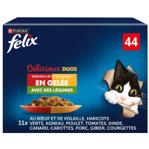Pâtée Pour Chat Adulte Délicieux Duos En Gelée Sélection Campagne Légume Felix