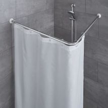 Tringle De Rideau De Douche D'angle 90x90 Cm Chrome Kleine Wolke
