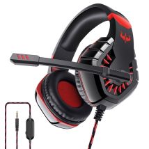 Casque Gamer Ovleng Ov-p40 Noir Et Rouge Avec Micro - Haut-parleur 50mm