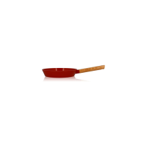 Poele Sauteuse Ogo Poele Ector 24 Cm En Aluminium Revetement Ceramique Paprika Avec Manche En Bois