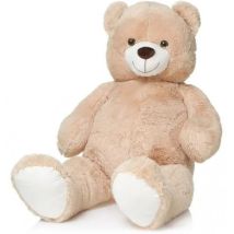 Peluche Geante : Grand Ours Beige 1 M 20 - Sam - Mega Ours 120 Cm - Xxl