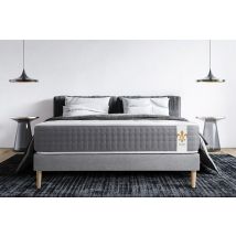 Ensemble Vingt-six 160 X 200 Cm Sommier Kit Gris