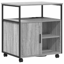 Cabinet De Bureau Sonoma Gris 61 X 46 X 67 Cm Bois D'ingénierie