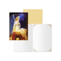 Lot De 6 Cartes De Vœux De Noël Dohe Angel Avec Enveloppe – Format Ferme 11,5 X 17 Cm, Format Ouvert 23 X 17 Cm – Papier