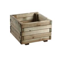 Bac A Fleur Pin Rustica 40x40xh27cm