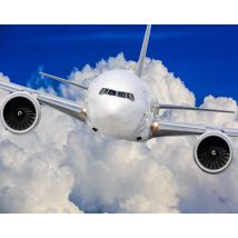 Papier Peint Walltastic Avion De Ligne Blanc Biréacteurs Au Dessus Des Nuages Blancs 305x244 Cm