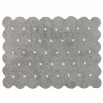 Tapis Coton Forme Biscuit - Gris - 120 X 160