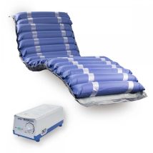 Mobiclinic , Mobi 2, Matelas Anti-escarres Avec Moteur À Compresseur, Nylon Et Pvc Médical Ignifugé, 20 Alvéoles, Bleu