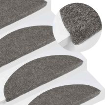 Tapis D'escalier Auto-adhésifs 30 Pcs Gris 56x17x3 Cm Vidaxl