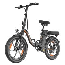 Vélo Électrique Pliable Cheevalry C16-1, 20 " Fat Bike, 48v 16ah 250w Urbain, Noir