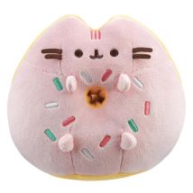 Peluche Ronde En Forme De Donut 14cm Kawaii En Polyester Rose Pusheen