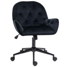 Chaise De Bureau Velours Design Chesterfield Effet Capitonné