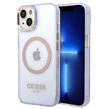 Coque Pour Iphone 14 Série Gold Outline Compatible Magsafe Violet Kate Spade
