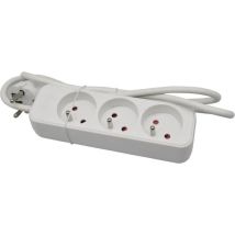 Bloc Ménager - 3 Prises 2p+t - Avec Protection Enfants, Conforme Nf