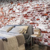 Planete Discount Pd14101-300-210 Papier-peint Papier Peint Non Tissé Gris, Rouge, Blanc