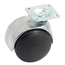 Roulette Double Galet 50mm Pivotante Sur Platine Avl 595030ac