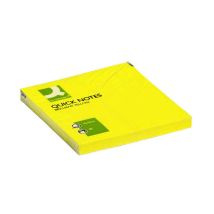 Bloc-notes Quick Notes 76x76mm 80 Feuilles Coloris Jaune Vif X 6 Q-connect