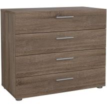 Tyhja Commode 4 Tiroirs - Chene Truffe - L 70 X P 40 X H 75 Cm