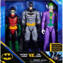 Coffret 3 Figurines Batman 30 Cm : Batman - Robin - Le Joker - Spin Master