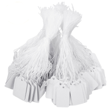 Étiquettes / Étiquettes De Prix Avec Ficelle En Papier, Paquet De 100 White 2.4 X 1.4 Cm