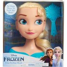 Tete A Coiffer Reine Des Neiges 16cm Cheveux Blond : Elsa Avec Une Brosse - Mattel - Poupee