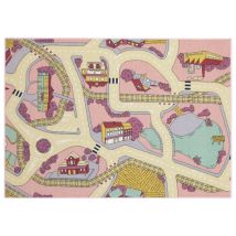 Tapis Circuit - Playtime Sable Rose - 95 Cm X 133 Cm