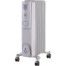 Qlima Eor2015 Appareil De Chauffage Intérieure Blanc 1500 W Chauffage Électrique À Bain D’huile