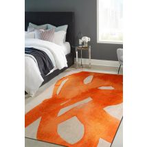 Tapis - Collection Swing Beneffito - Orangeade - Tapis À Motifs, Finition Artisanale, Tissage En Belgique - Tapis
