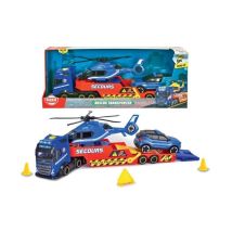 Dickie - Camion Porteur 40cm + Hélicoptere + Véhicule De Gendarmerie - Des 3 Ans