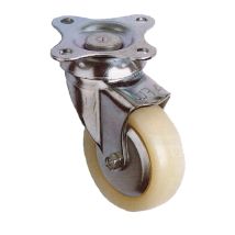 Roue Roulette Galet Unic Caoutchouc Beige 32 Mm Rhombus
