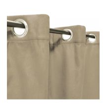 Rideau Suédine Thermique Doublé Polaire, Taupe - 140x180cm Prêt A Poser Atout Ciel