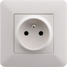 Artezo Prise Simple Avec Terre 2p+t 16 A Blanc
