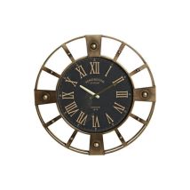 Horloge Murale Thyann Home Decor Noir Fer Doré (60 X 8 X 60 Cm)