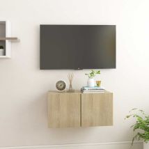 Meuble Tv Suspendu Chêne Sonoma 60x30x30 Cm Vidaxl