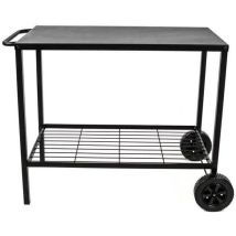Chariot Pour Plancha En Acier - 100x56xh73 Cm - Pour Plancha Jusqu'a 85cm - 2 Roulettes