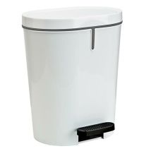 Poubelle À Pédale Denox Blanc Rectangulaire 25 L