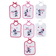 Set De 7 Bavoirs Journaliers Naissance Minnie Confettis