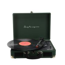 Platine Vinyle Vc400 - Tourne-disque - Bluetooth - Lecteur Et Convertisseur De Vinyle - Vert Foncé