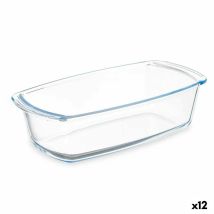 Plat À Gratin Avec Des Poignées Transparent Verre Borosilicaté 1,6 L 27 X 7,2 X 14 Cm (12 Unités)