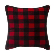 Coussin Décoratif Carreaux Rouge Et Noir 40 X 40 Cm