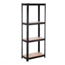 Étagère Réglable De Rangement À 4 Niveaux Catterhouse Hans Plus 60x30x148 Cm Charge Lourde 240 Kg Cadre En Acier Noir