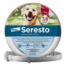 Seresto Collier Antiparasitaire Chien - Grand Chien - Protection 8 Mois - Efficace Contre Puces et Tiques