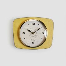 La Carafe - Horloge Murale Rectangulaire Vintage Cadran Beige - Vert