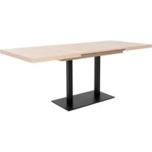 Table A Manger Extensible - Rectangulaire - Style Industriel - Décor Chene Sonoma -8/10 Personnes - 120-200 X P80 X H75