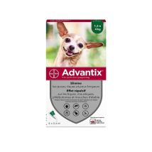Pipettes Antiparasitaire Chien Advantix 0,4 Ml (1,5-4 Kg) - Bayer 24 Pipettes