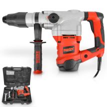 Hecht 1069 Perceuse À Percussion Marteau Perforateur Puissante Rotatif Support Sds-max Avec Malette De Transport.1600w